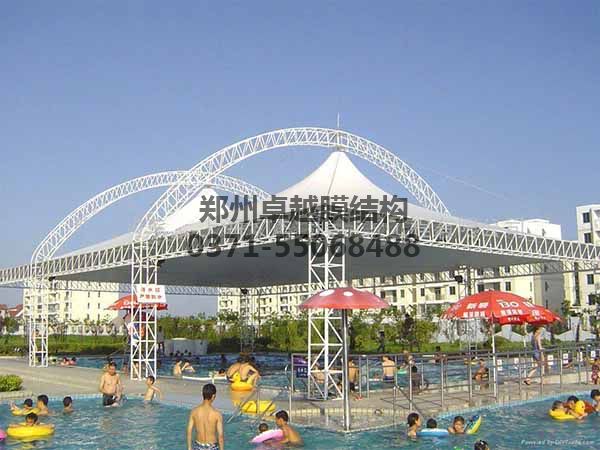 社區(qū)大泳池膜結構罩棚