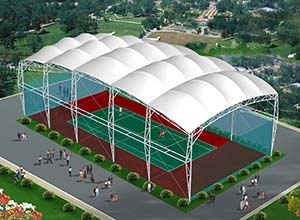 網(wǎng)球場膜結(jié)構(gòu)頂棚/雨棚/遮陽棚有什么優(yōu)點？