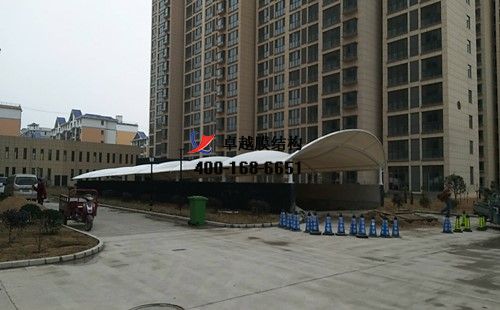 駐馬店新蔡地下入口膜結(jié)構車棚/罩棚工程動態(tài)