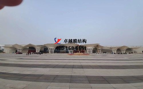 鄭州中大門直購保稅體驗中心膜結(jié)構景觀/遮陽景觀工程動態(tài)