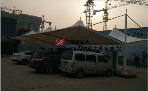 鄭州納智捷4S店膜結(jié)構車棚/罩棚工程動態(tài)