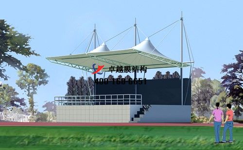 安康<font color='red'>膜結(jié)構(gòu)看臺</font>/主席臺【安康長興學(xué)校等】設(shè)計施工案例