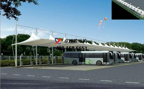 承德膜結(jié)構(gòu)充電站樁車棚【承德長途汽車站等】工程設計施工案例
