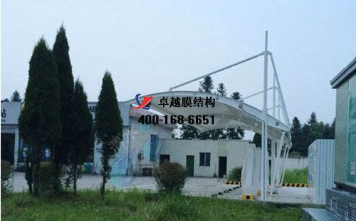 邯鄲膜結(jié)構(gòu)充電站樁車棚【邯鄲市興運客運有限公司等】工程設計施工案例