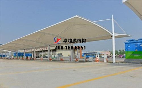 ?？h膜結(jié)構(gòu)充電站樁停車(chē)棚/雨棚【?？h漢生食品有限責(zé)任公司等】工程設(shè)計(jì)施工案例