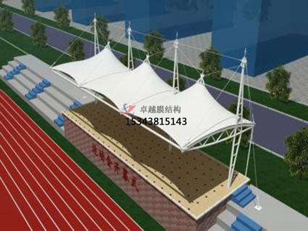 昌黎<font color='red'>膜結(jié)構(gòu)看臺</font>雨棚設(shè)計(jì)施工安裝