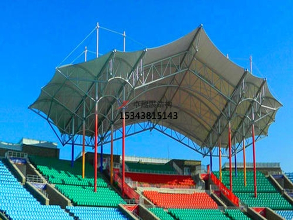 山丹<font color='red'>膜結構看臺</font>雨棚生產(chǎn)設計安裝