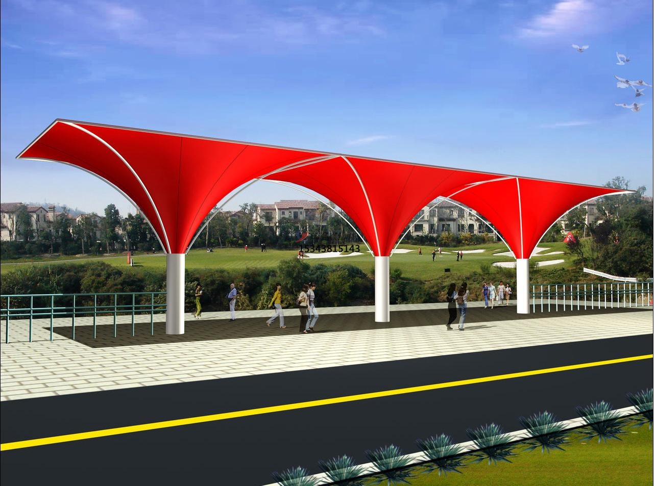 鄢陵<font color='red'>膜結構景觀</font>【生產(chǎn)廠家】