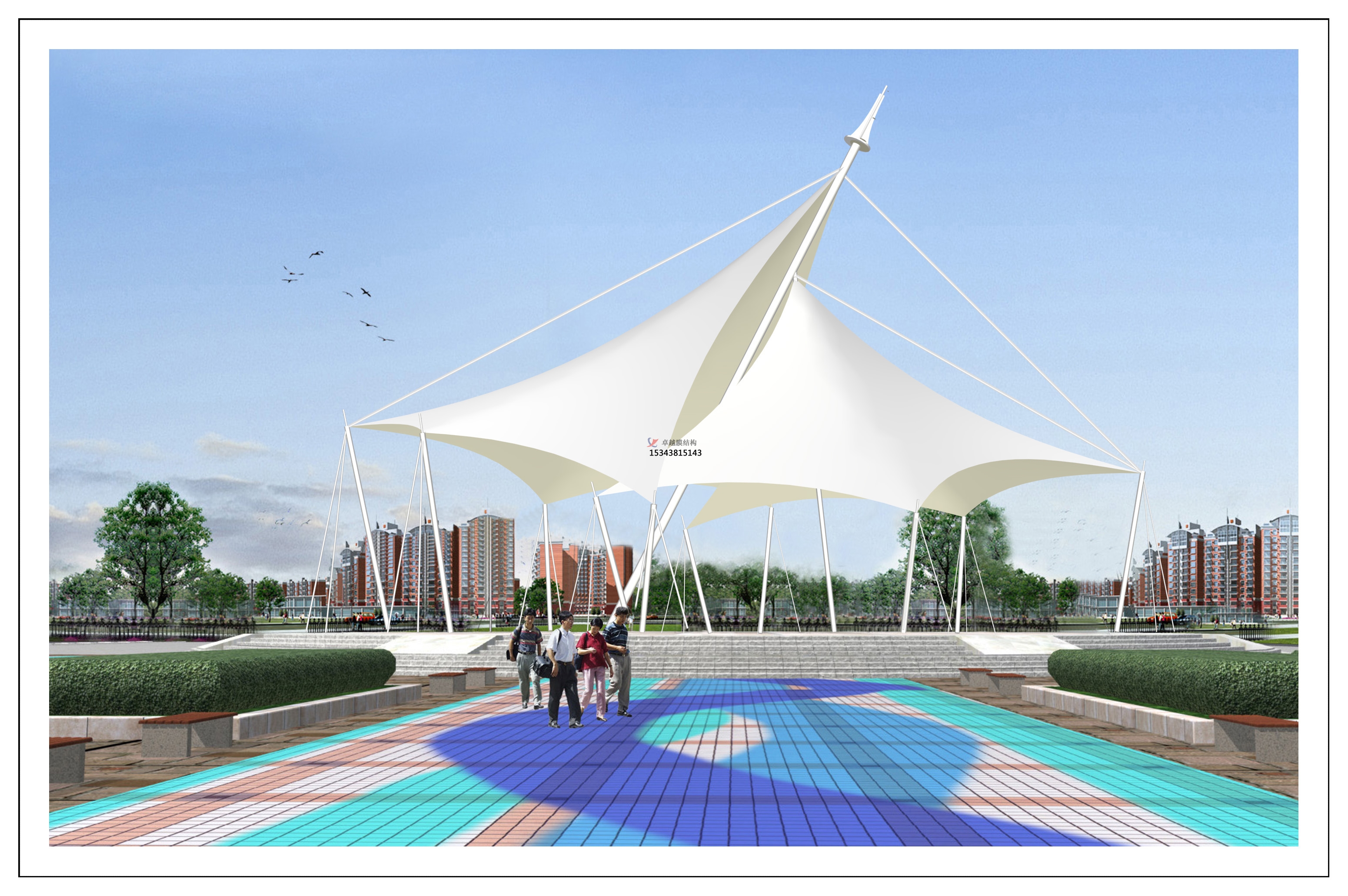 淮濱膜結構景觀【張拉膜景觀】承包安裝<font color='red'>價格</font>