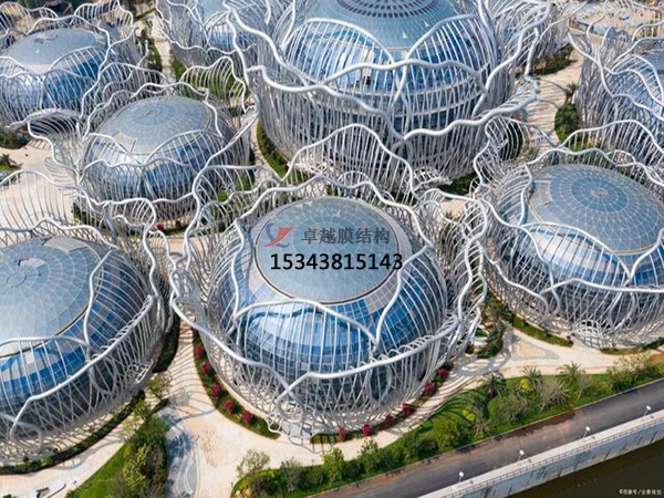 ETFE膜結(jié)構(gòu)項(xiàng)目【海南?？诤；◢u會(huì)議中心】正在施工中