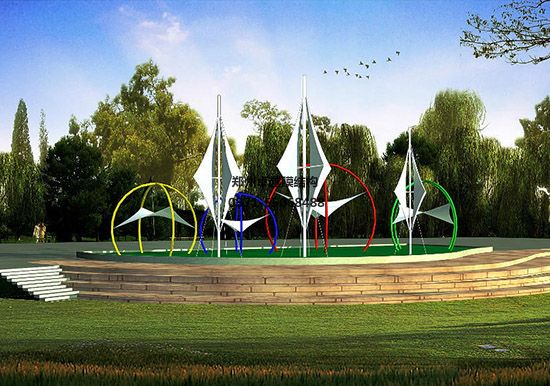 西安張拉膜遮陽棚生產(chǎn)廠家設(shè)計施工【西安外國語大學(xué)(長安校區(qū))張拉膜遮陽棚】等項目